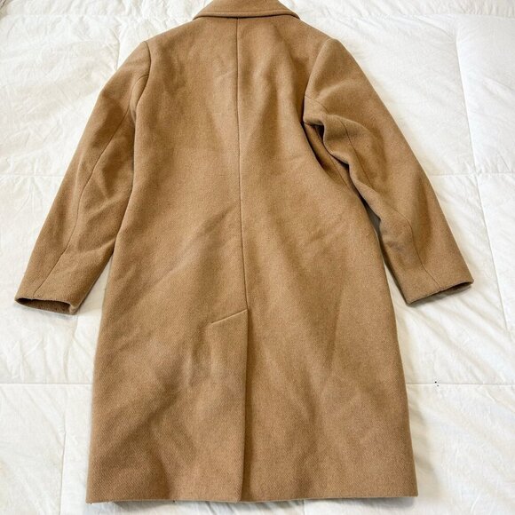 Abercrombie & Fitch Wool Blend Dad Coat Beige Tan Women’s Small Petite - Picture 7 of 10